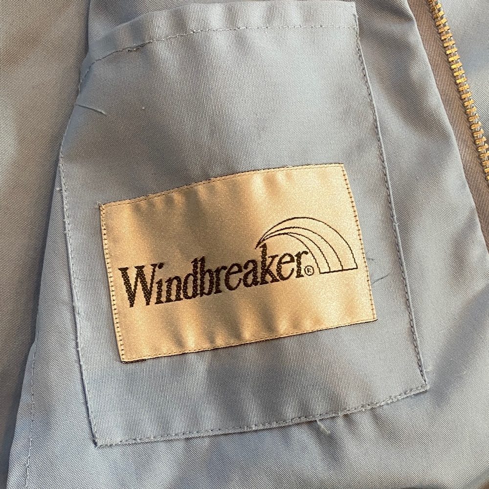 80s Baby Blue Windbreaker Jacket - Picture 6 of 7